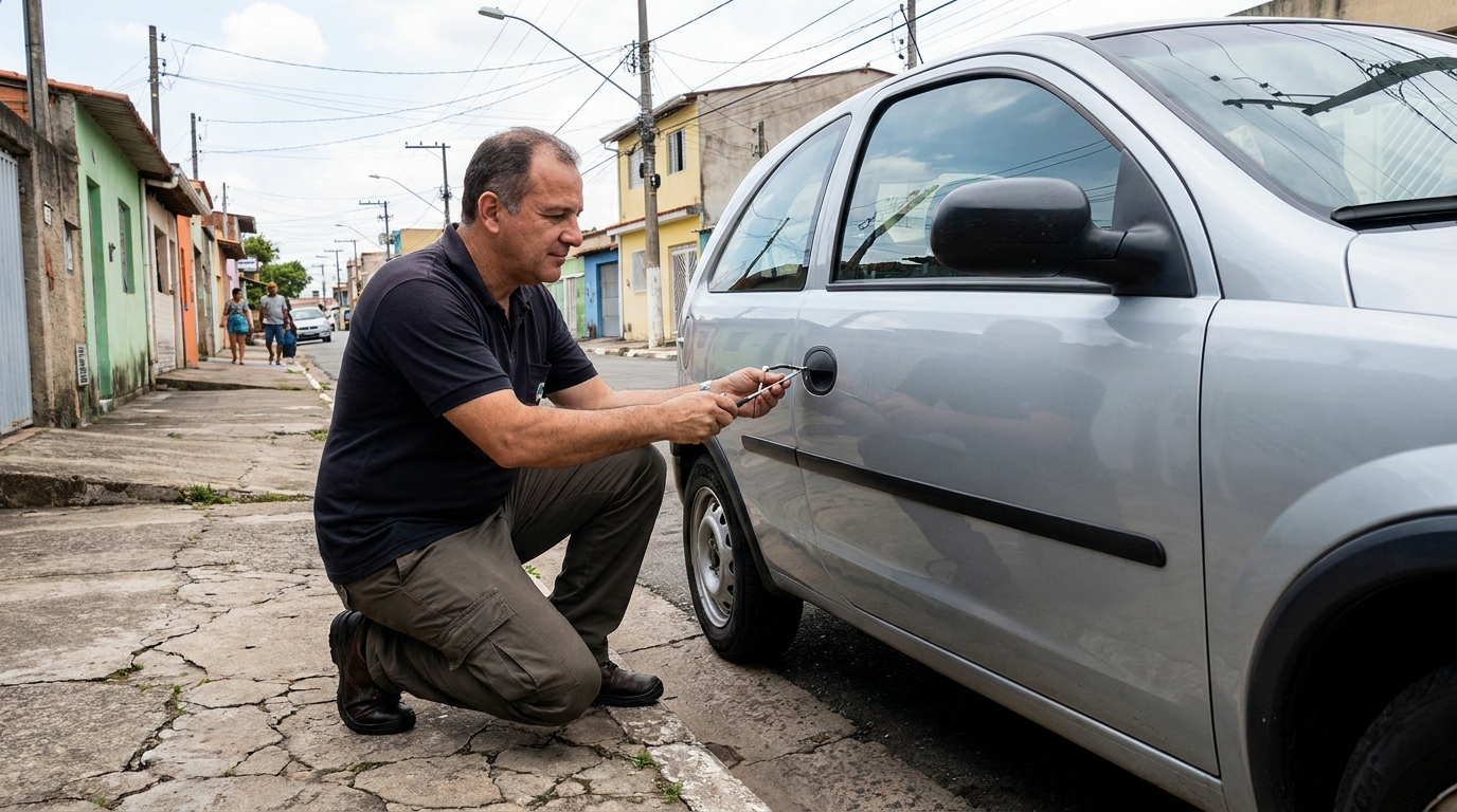 Abertura de carro sem danos por chaveiro na Água Branca, Contagem‑MG